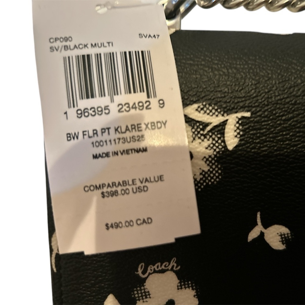 Coach Klare Crossbody bag with silver chain Free shipping NWT - Picture 6 of 7